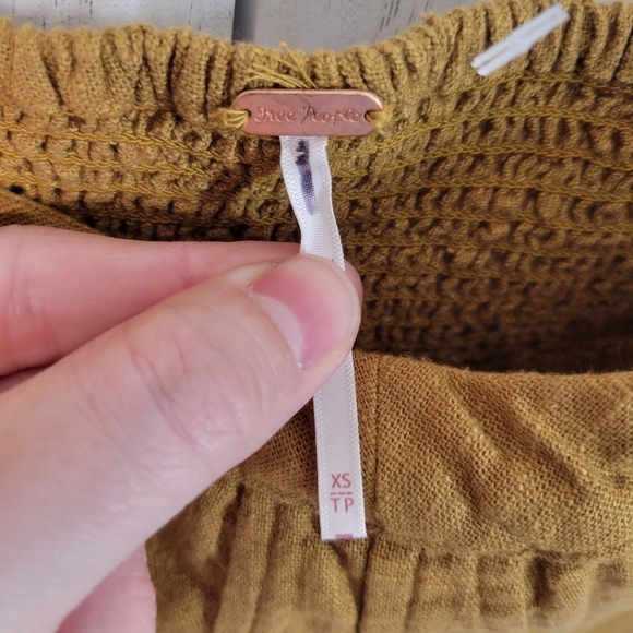 NWOT Free People Leilani Gingham Tube Top Extra Small Brown - Picture 4 of 6